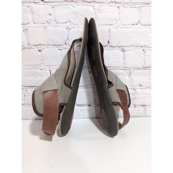 Fly London Miya Tan Khaki Leaher Thong Ankle Wrap Sandals Flats Size 40 US 8.5 - Picture 3 of 11